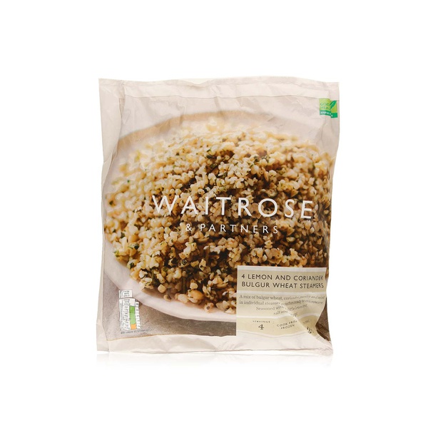Waitrose Frozen Lemon And Coriander Bulgur Wheat Steamers 560G