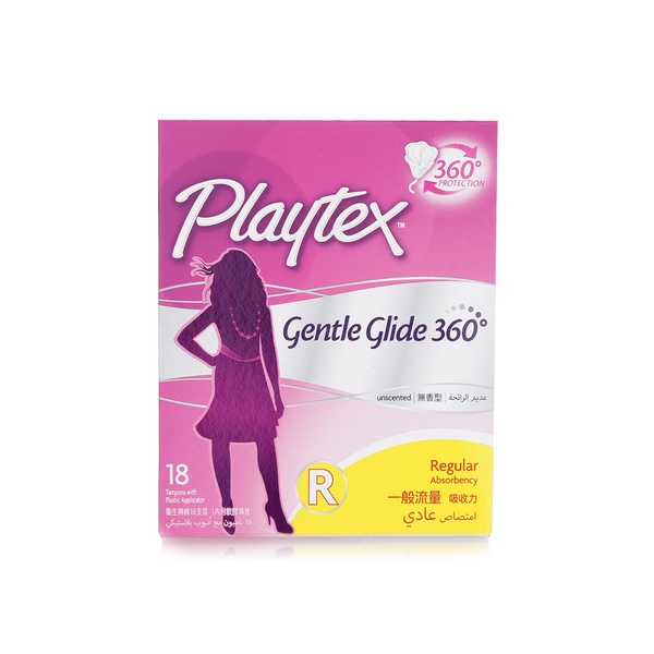 Buy Playtex Simply Gentle Glide regular tampons x18 in UAE