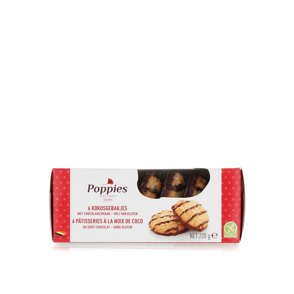 Poppies chocolate macaroons x6 220g