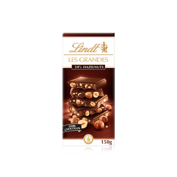 Lindt Les Grandes Hazelnut Dark Chocolate 150g
