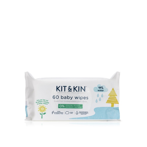 Buy Kit & Kin baby wipes - 60 pack in UAE