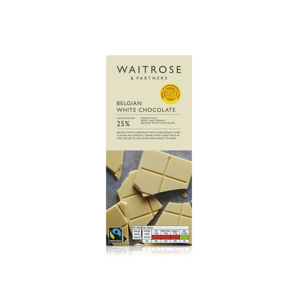 Waitrose Belgian White Chocolate 180g
