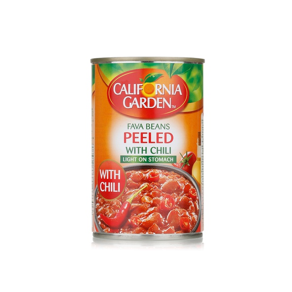 Buy California Garden peeled fava beans with chilli 450g in UAE