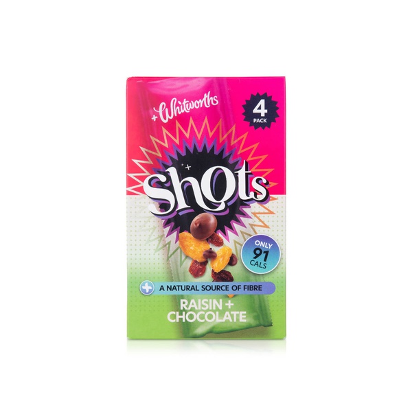 Whitworths Raisin and Chocolate Shots 4 Pack 100g