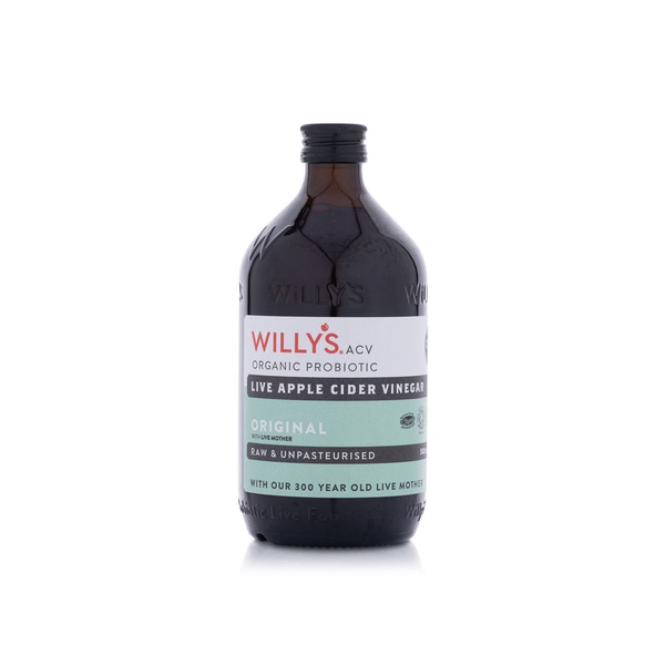 Buy Willys organic apple cider with live mother 500ml in UAE