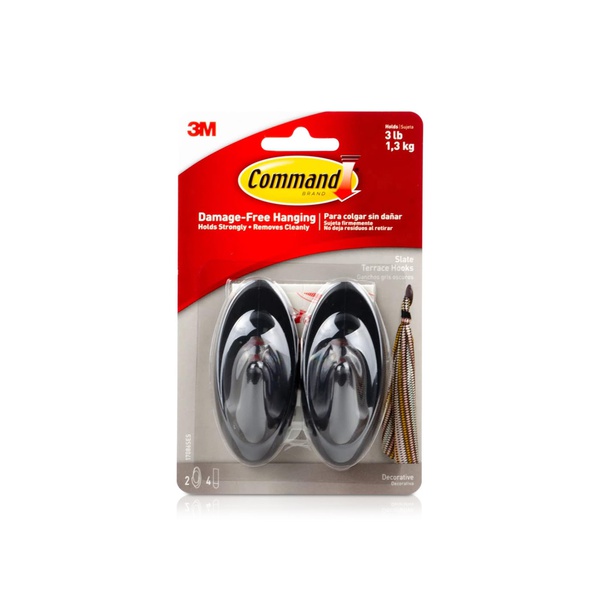 3m Command Slate Terrace Hooks x 2
