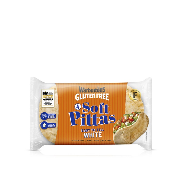Warburtons Gluten Free White Soft Pittas x4