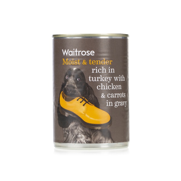 اشتري Waitrose turkey with chicken and carrot dog food 400g في الامارات