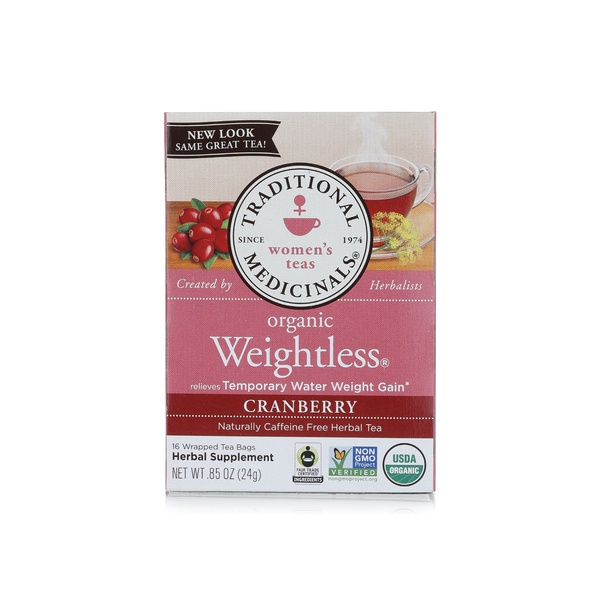 اشتري Traditional Medicinals organic weightless cranberry tea 16s 24g في الامارات