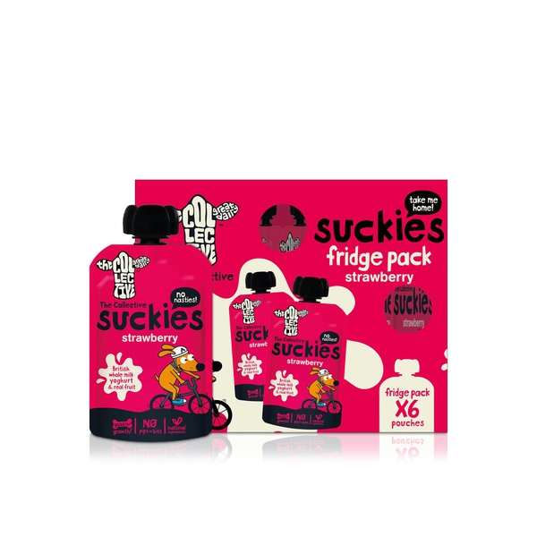 The Collective Dairy Suckies Strawberry Pouches 90g x 6