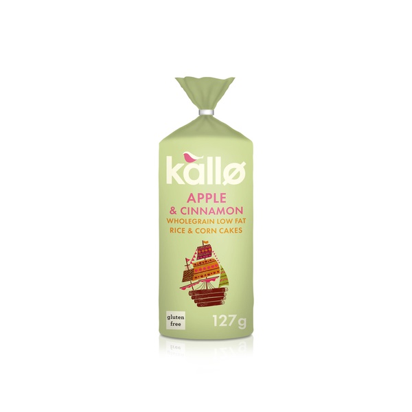 Kallo Apple & Cinnamon Wholegrain Low-Fat Rice & Corn Cakes 127g