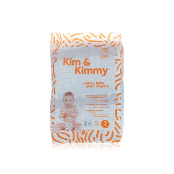 Kim & Kimmy - Size 3 Diapers (6 - 11kg, Qty 60)