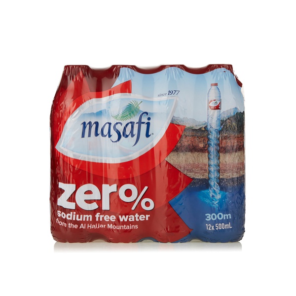 Buy Masafi water zero sodium 500ml x12 in UAE