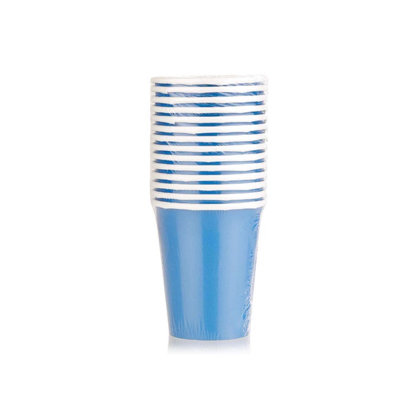 Buy Unique disposable cups royal blue 270ml x14 in UAE