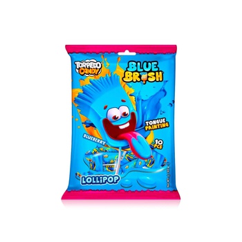 Torpedo Blue Brush Lollipop Bag 140g