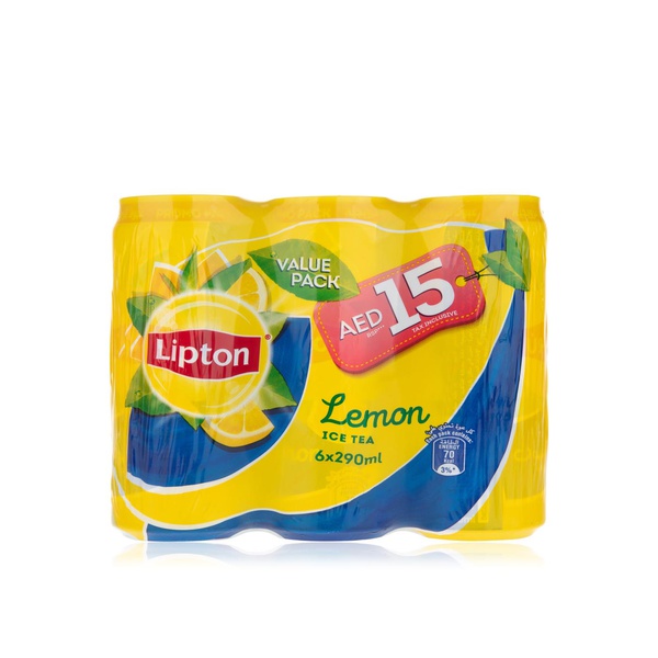 Buy Lipton ice tea lemon 290ml 6 pack in UAE