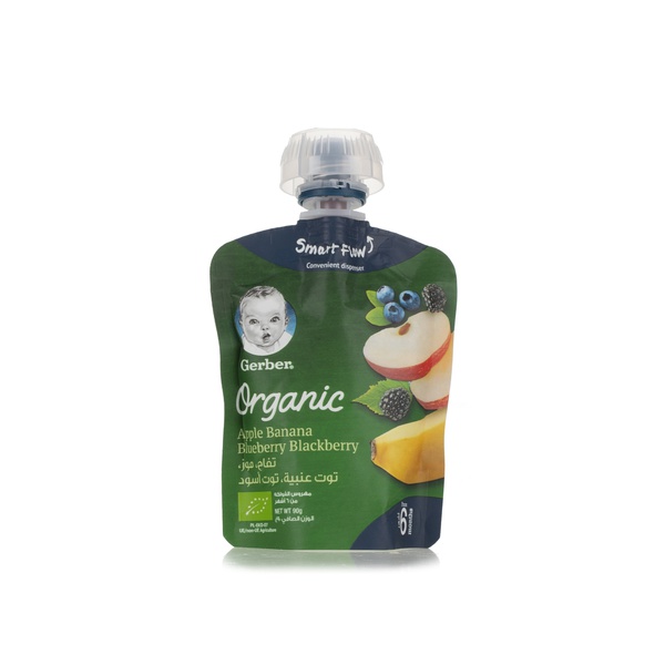 Buy Gerber organic pear & apple 6+ months 90g in UAE