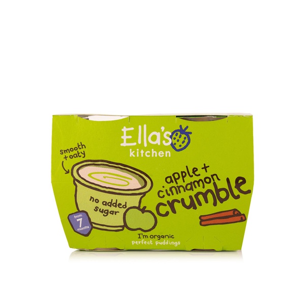Ella's Kitchen Organic Apple & Cinnamon Crumble Pudding Baby Dessert Pot 80g x 4