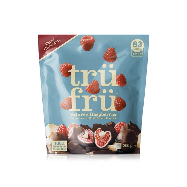 TruFru Raspberries White & Dark Chocolate 200g