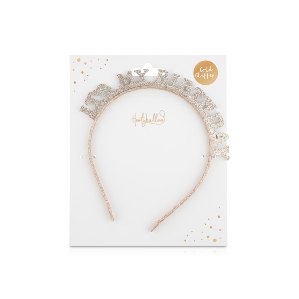 Hootyballoo It's My Birthday Headband Gold