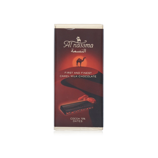 Al Nassma Camel Milk Dark Chocolate with Dates 70% 70g