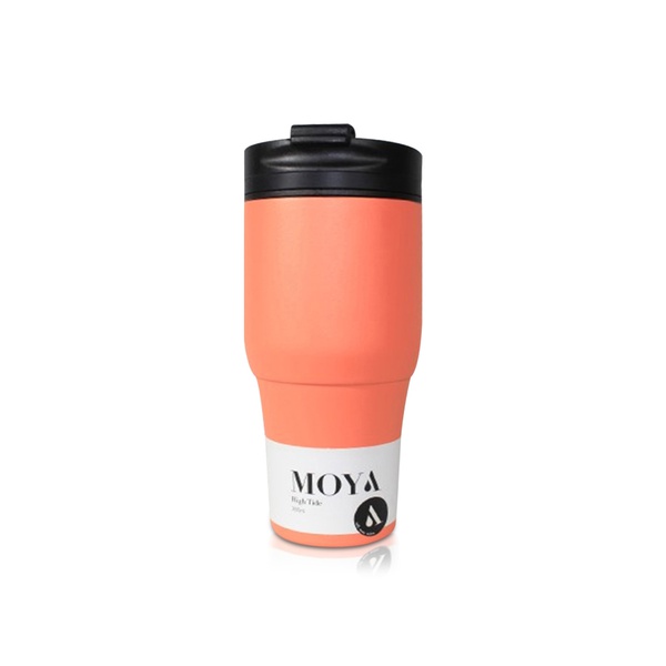 Moya High Tide Travel Coffee Mug Black/coral 380ml