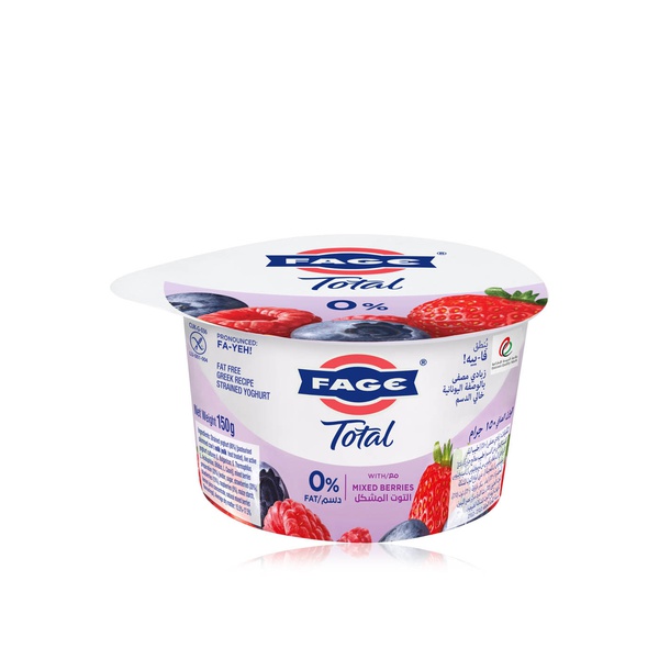 اشتري Fage total natural 0% fat Greek yoghurt with forest fruits split pot 150g في الامارات