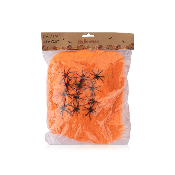 Party Magic Halloween Orange Spider Web Decoration