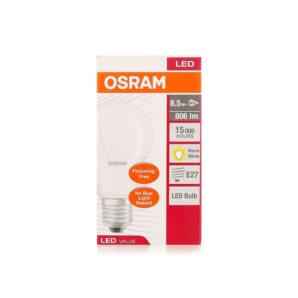 اشتري Osram LED value bulb A60 8.5w warm white في الامارات