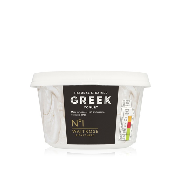 Waitrose Natural Strained Greek Yoghurt 500g