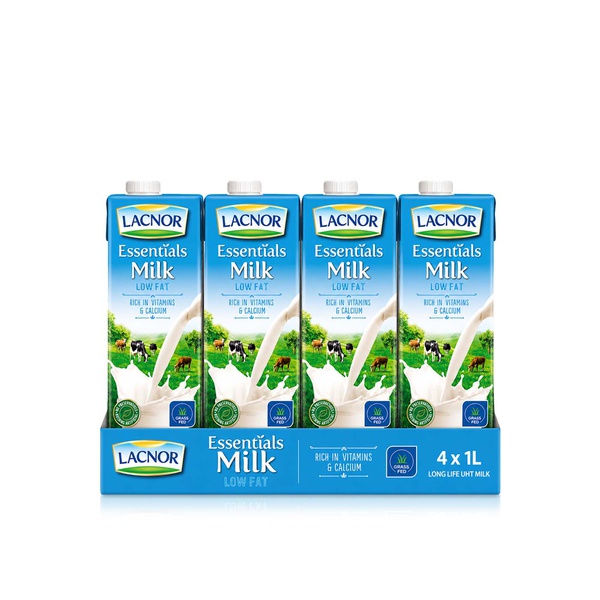 Lacnor Milk Low Fat 4 x 1 litre