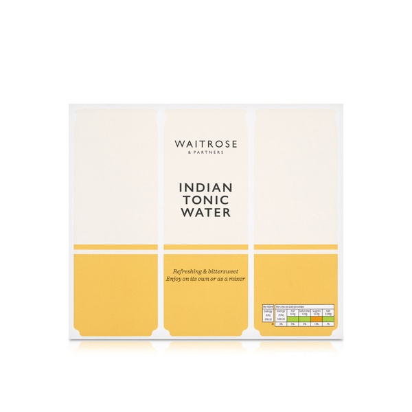 Waitrose Indian Tonic Water 250ml 6 Cans