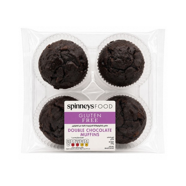 Spinneysfood Gluten-Free Double Chocolate Muffins x4 228g