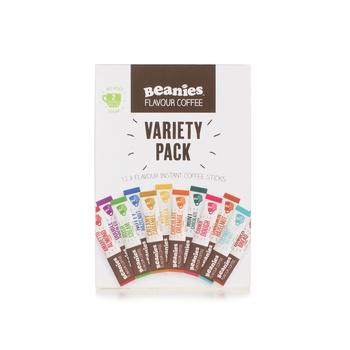 Beanies Flavoured Instant Coffee Sticks Variety Pack x 12