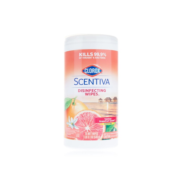 Clorox Scentiva Disinfecting Wipes Grapefruit Scented x 75