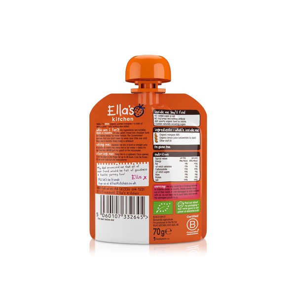Ella's Kitchen Organic Mango Smoothie Puree 4+ Months 70g