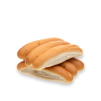 White Hotdog Rolls x 6 420g