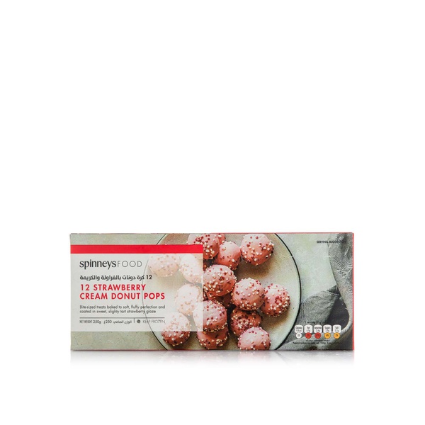 Spinneysfood Frozen Strawberry Cream Donut Pops 250g