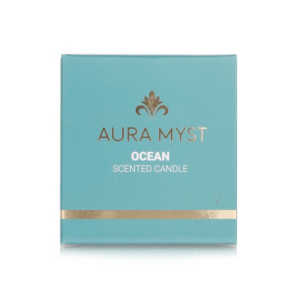 Buy Aura Myst glass jar scented candle ocean in UAE