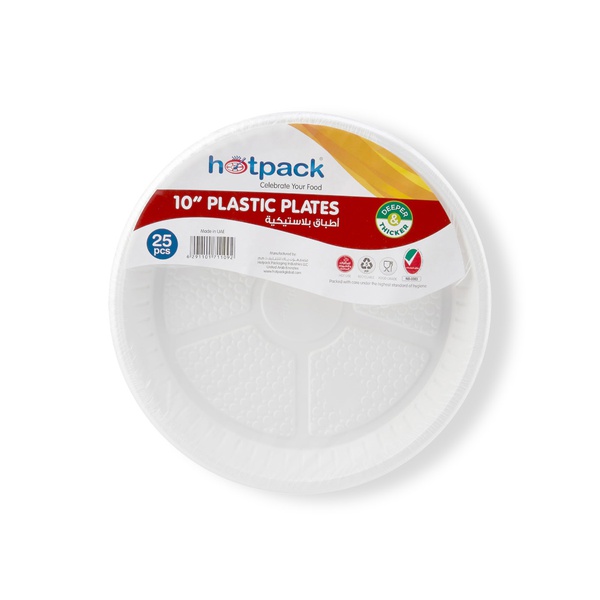 Hotpack Plastic Plates 10 Inches x 25