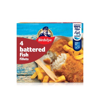 Birds Eye Frozen Battered Cod Fillets 400g
