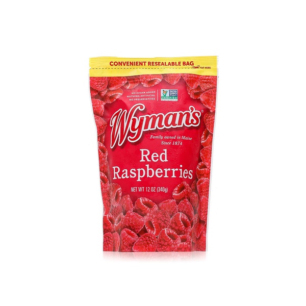 Buy Wymans red raspberries 340g in UAE