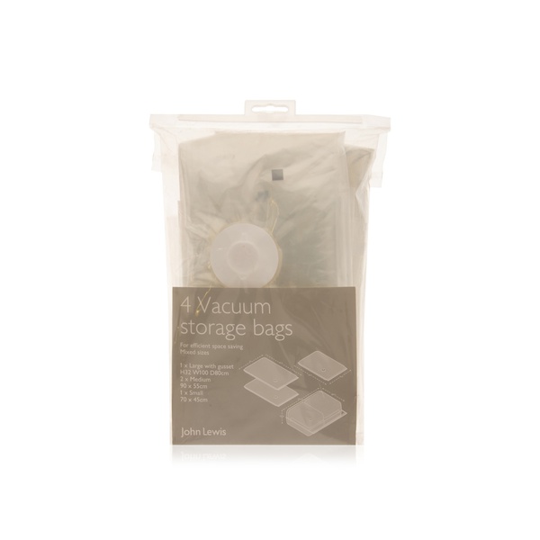 John Lewis vacuum bags x 4 mixed set Spinneys UAE