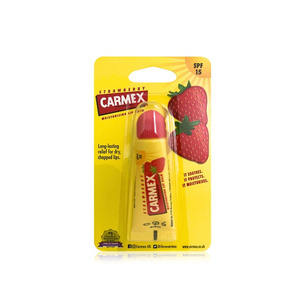 Carmex Strawberry Lip Balm Tube SPF15 10g