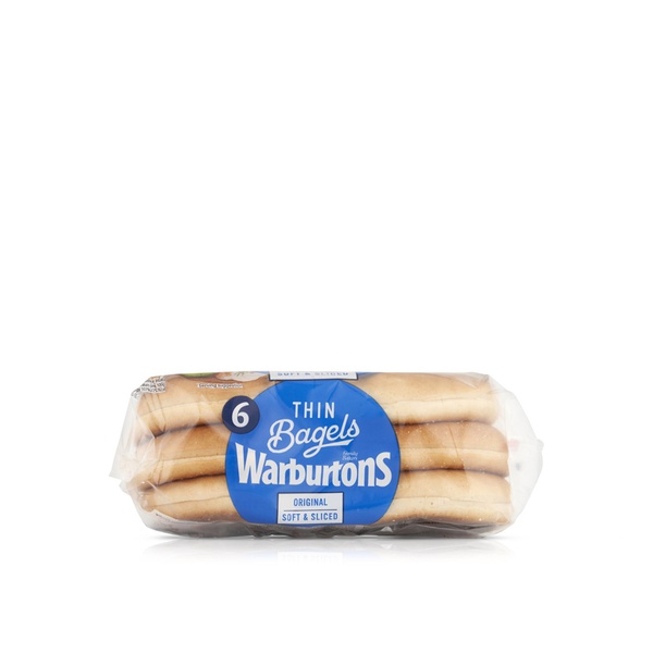 Warburtons Thin Bagels Original Soft & Sliced x6