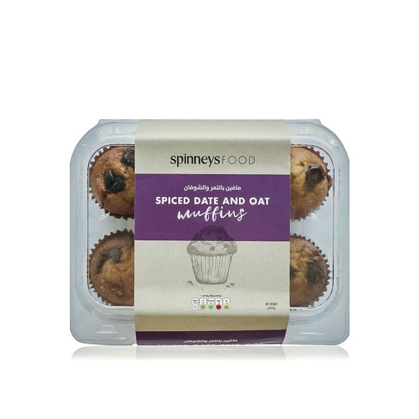 Buy SpinneysFOOD Spiced Date And Oat Muffins 300g in UAE