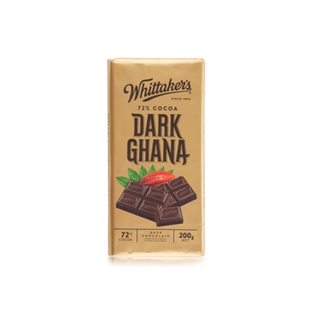 Whittaker's Dark Ghana 72% Cocoa Chocolate 200g