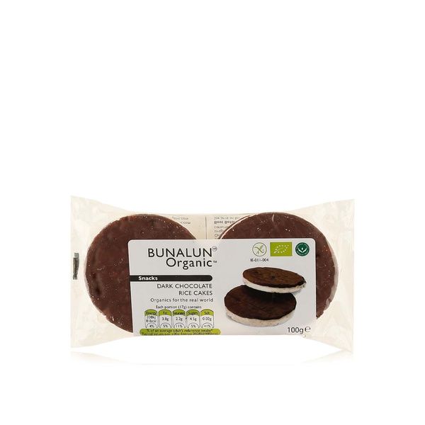 Bunalun Organic Dark Chocolate Rice Cakes 100g