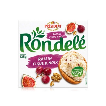 President Rondele with Raisin Fig & Walnut 125g