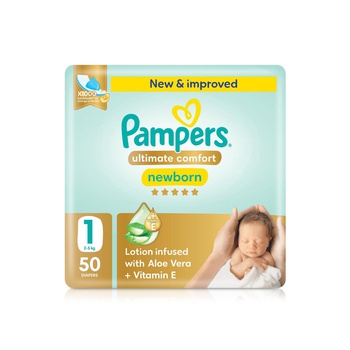 Pampers Ultimate Comfort Diapers Size 1 x 50